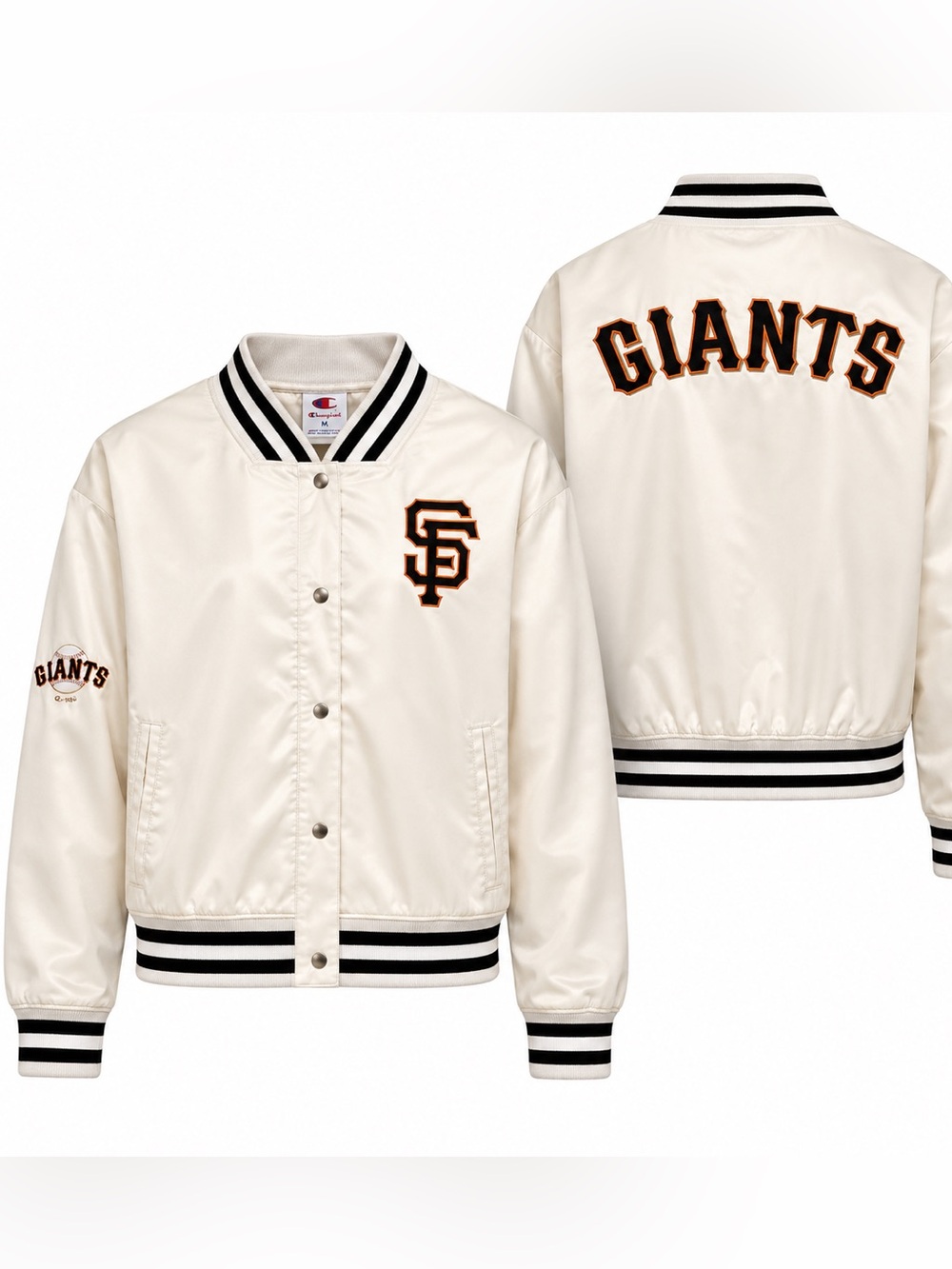 Champion San Francisco Giants MLB Varsity Jacket White NWT Size XL